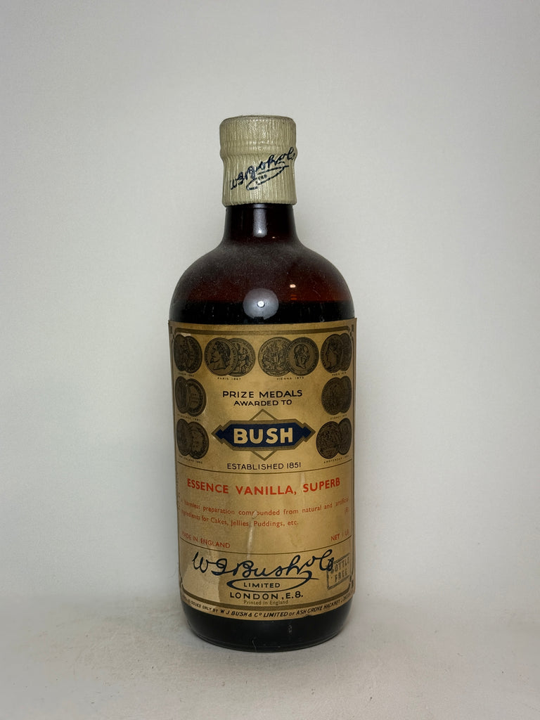 W. J. Bush Essence Vanilla Superb - Early 20th Century, 1 lb.