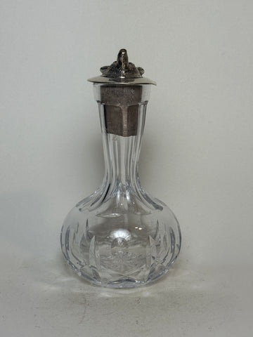 A Sterling Silver & Crystal Bitters Dash Bottle - J B Chatterley & Sons Ltd., Birmingham Current (c. 10cl)