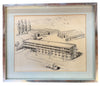 J. London, Pen & Ink Architectural Drawing of Morans of Bristol Wine Shipper HQ - post-WWII (44 x 53cm)