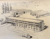 J. London, Pen & Ink Architectural Drawing of Morans of Bristol Wine Shipper HQ - post-WWII (44 x 53cm)