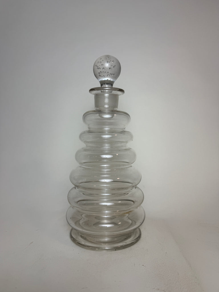 Beehive-Form Stopped Glass Decanter - late 19th century (50cl)