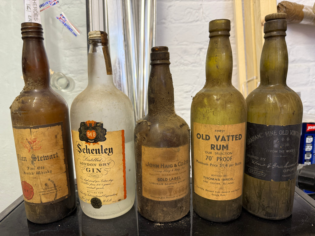 Empty Spirits Bottles - 1950s and earlier