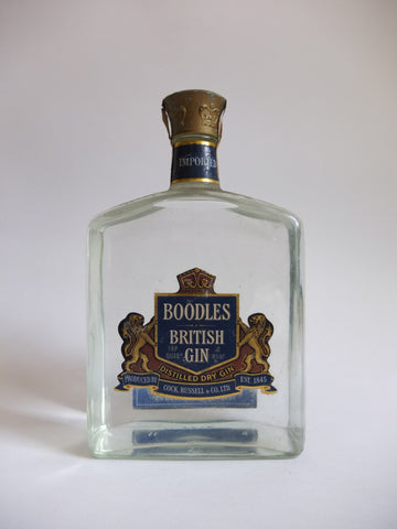 Cock, Russell & Co.'s Boodles London Dry Gin - 1970s (40%, 114cl)