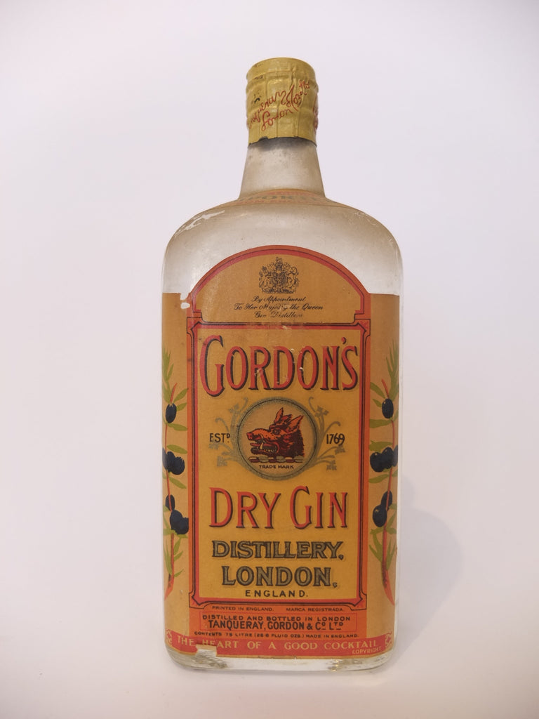 Gordon's Dry Gin (Export) - 1950s (47.3%, 75cl)
