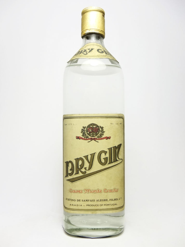 Justino de Sampaio Alegre's Caves Monte Crasto Dry Gin - 1970s (44%, 75cl)