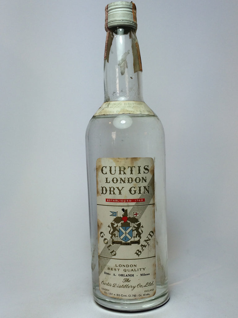 Curtis London Dry Gin - 1960s (43%, 75cl)
