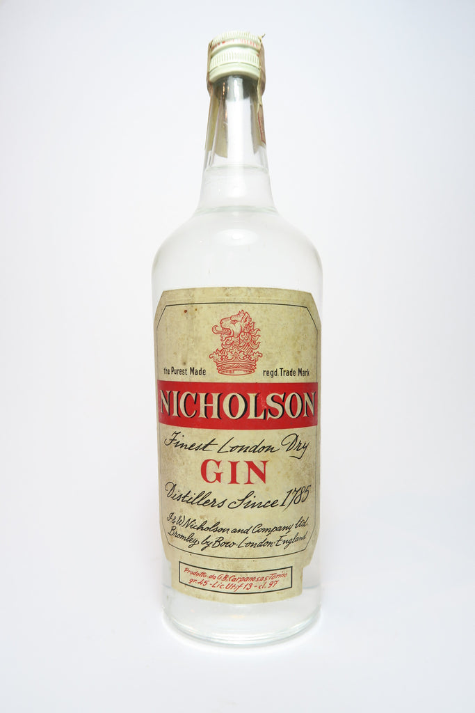 Nicholson Finest London Dry Gin - 1970s (45%, 97cl)