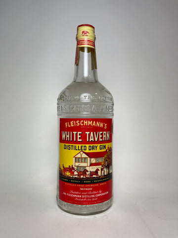 Fleischmann's White Tavern Distilled Dry Gin - 1940s (45%, 94.6cl)
