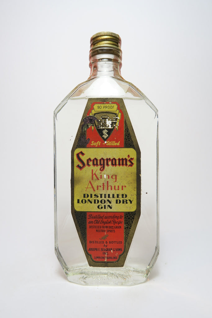 Seagram's King Arthur Distilled London Dry Gin - 1940s (45%, 47.3cl)
