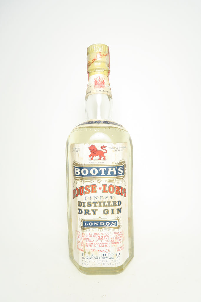 Booth's House of Lords Finest London Dry Gin - 1936-52, (43%, 75.7cl)