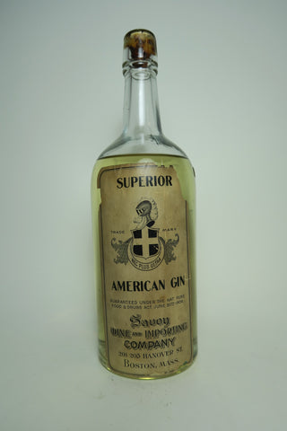 Savoy Superior American Gin - 1910s (ABV Not Stated, 94.6cl)