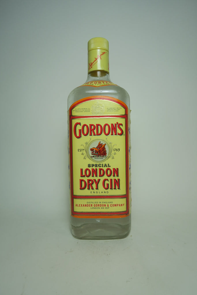 Gordon's London Dry Gin (Export) - 1990s (40%, 100cl)