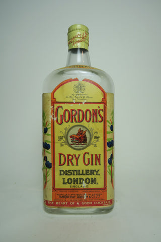Gordon's London Dry Gin (Export) - 1950s (ABV Not Stated, 75cl)