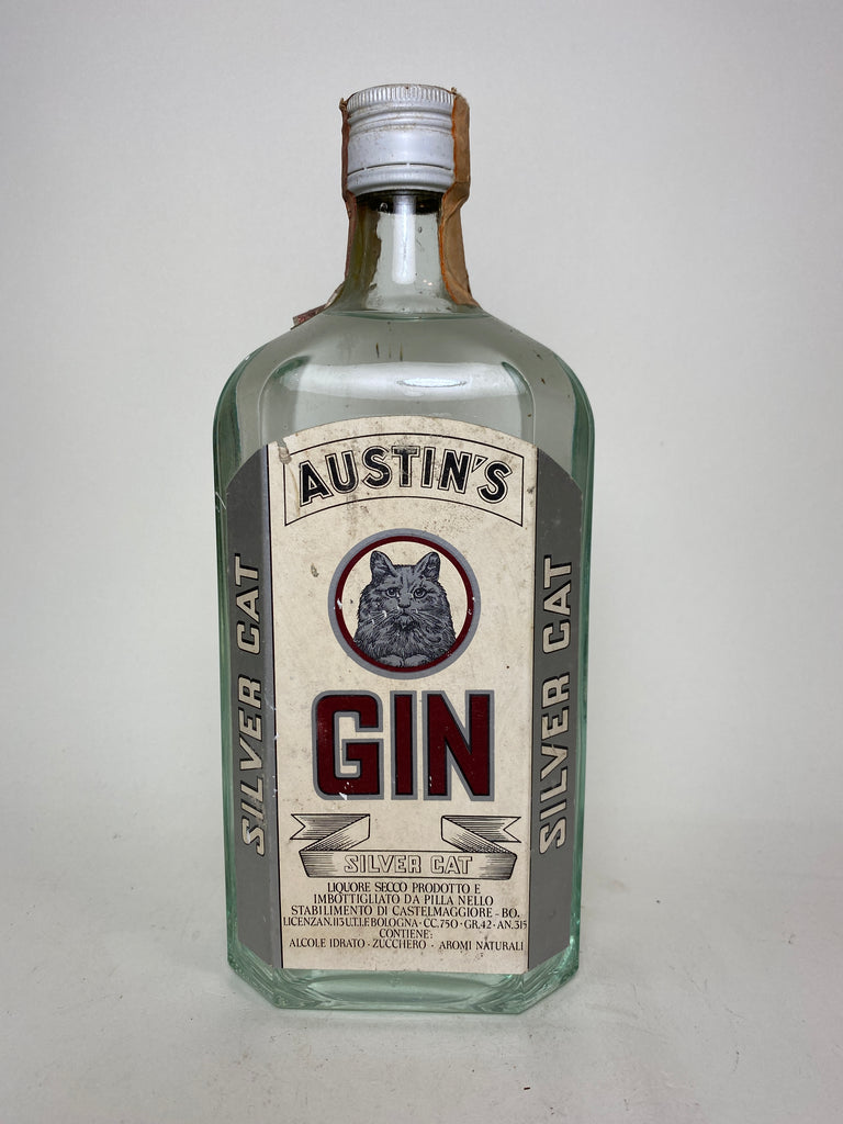 Austin's Silver Cat Gin - 1960s (42%, 75cl)