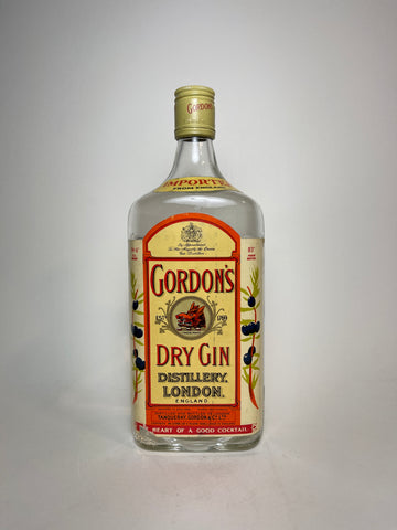 Gordon's Dry Gin (Export) - 1960s (47.3%, 94.6cl)