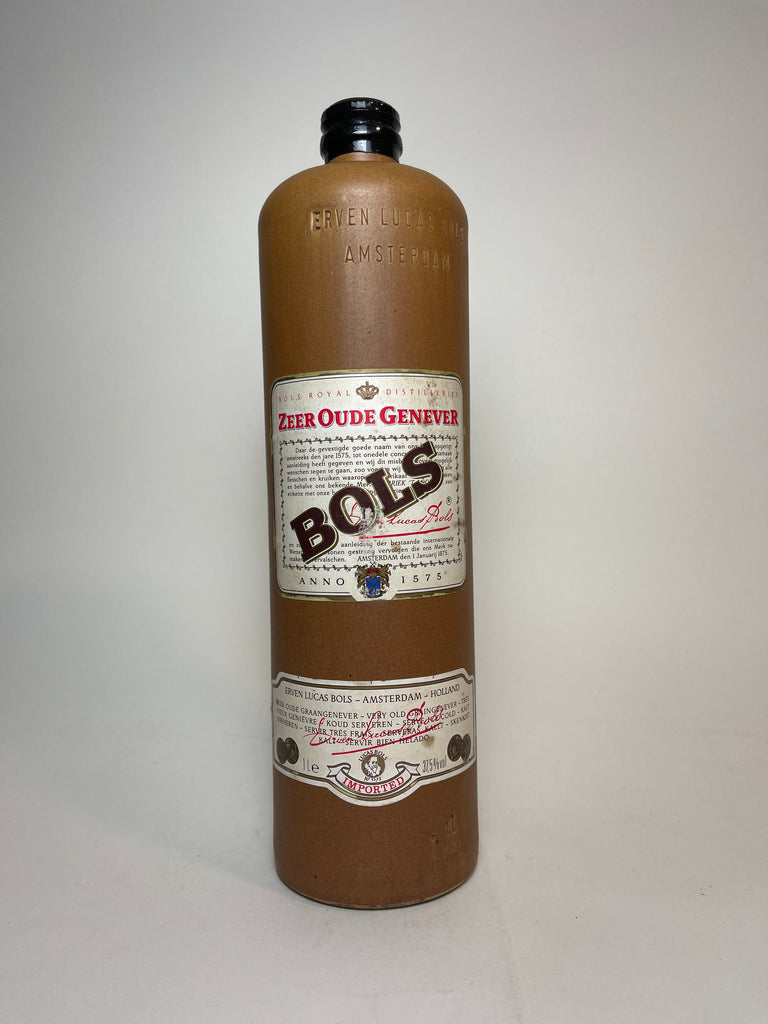 Late Company - 1980s 100cl) Spirits Genever Old Oude – (37.5%, Zeer Bols