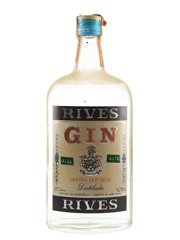Destillerias Del Guadalete's Rives Spanish Extra Dry Gin - 1970s (38%, 100cl)