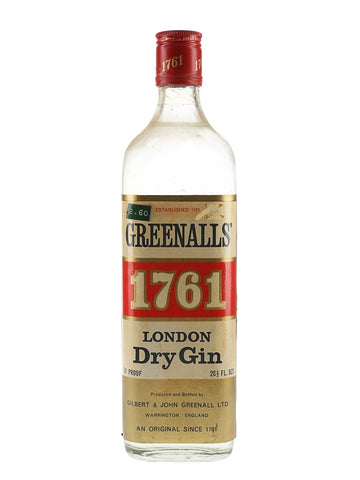 Gilbert & John Greenall Ltd's 1761 London Dry Gin - 1970s (40%, 75cl)
