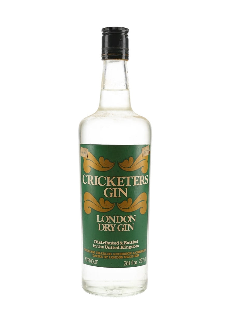 William Charles Anderson & Co.'s Criketers London Dry Gin - 1970s (40%, 75cl)