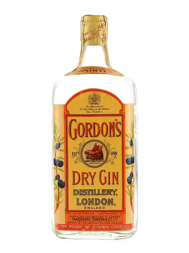 Gordon's London Dry Gin (Export) - 1950s (ABV Not Stated, 75cl)