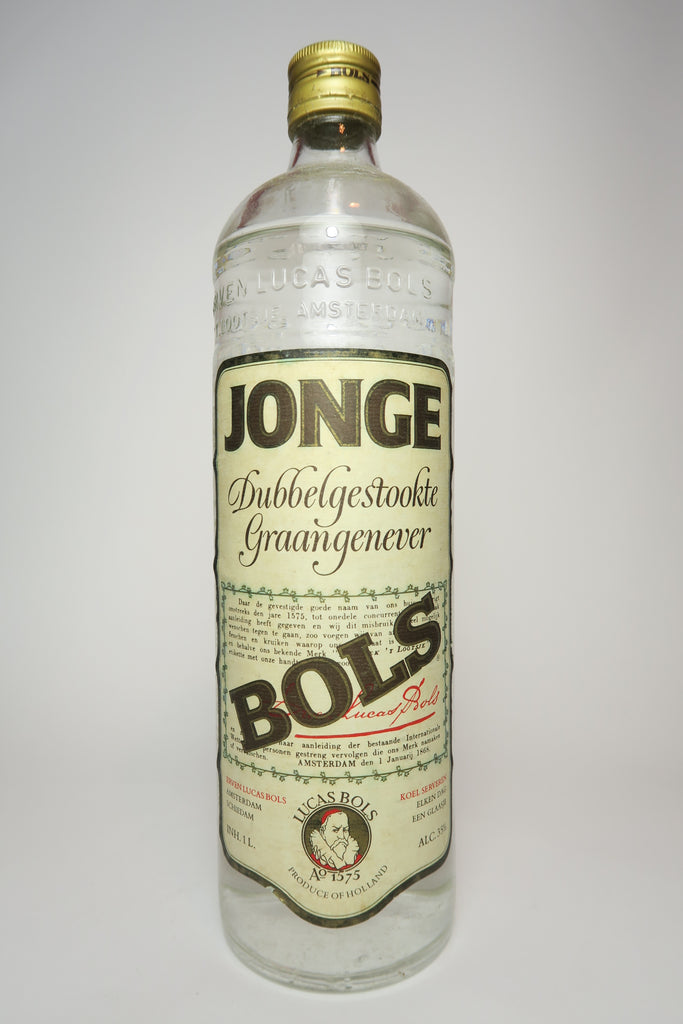 Bols Jonge Dubbelgestookte Graangenever - 1970s (35%, 100cl)