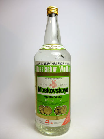Moskovskaya Osobaya Russian Vodka - 1980s (40%, 100cl)