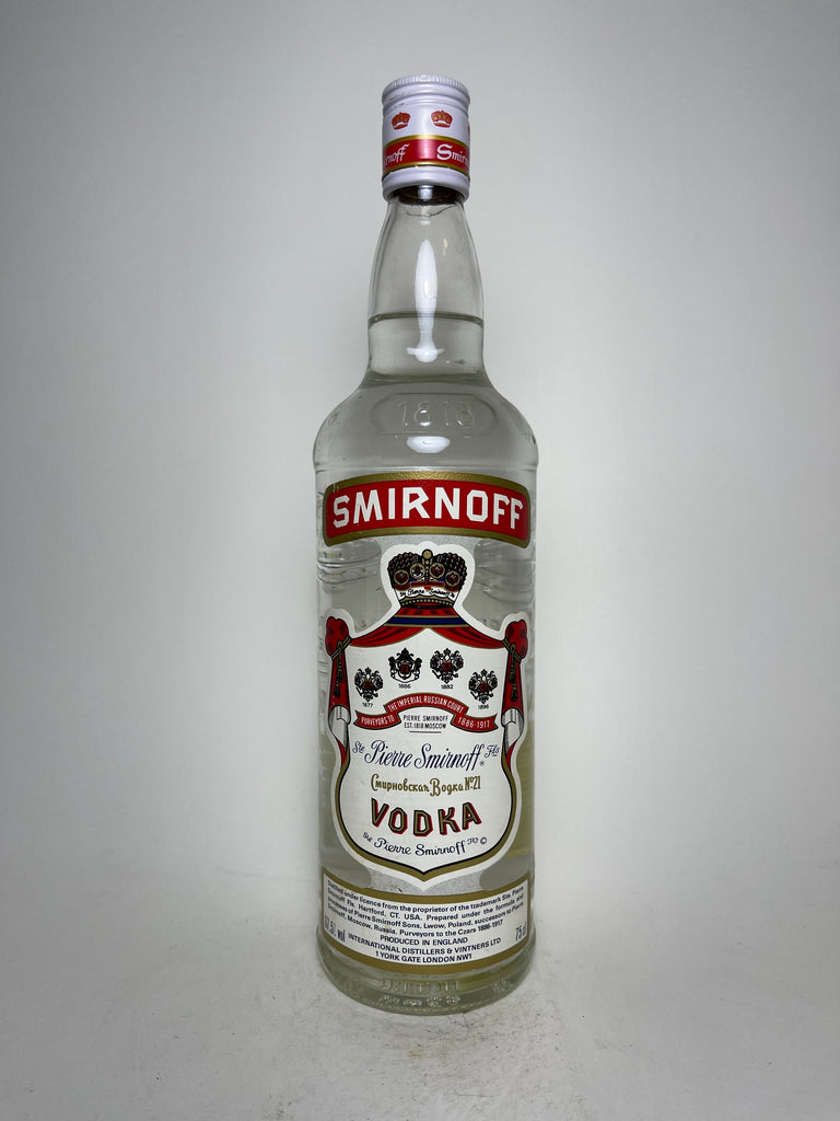 Smirnoff Red Label Vodka - 1980s (37.5%, 75cl)