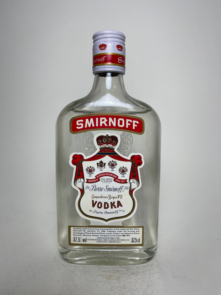 37.5cl) 1980s Red Smirnoff Company Label Spirits (37.5%, Vodka Old - –