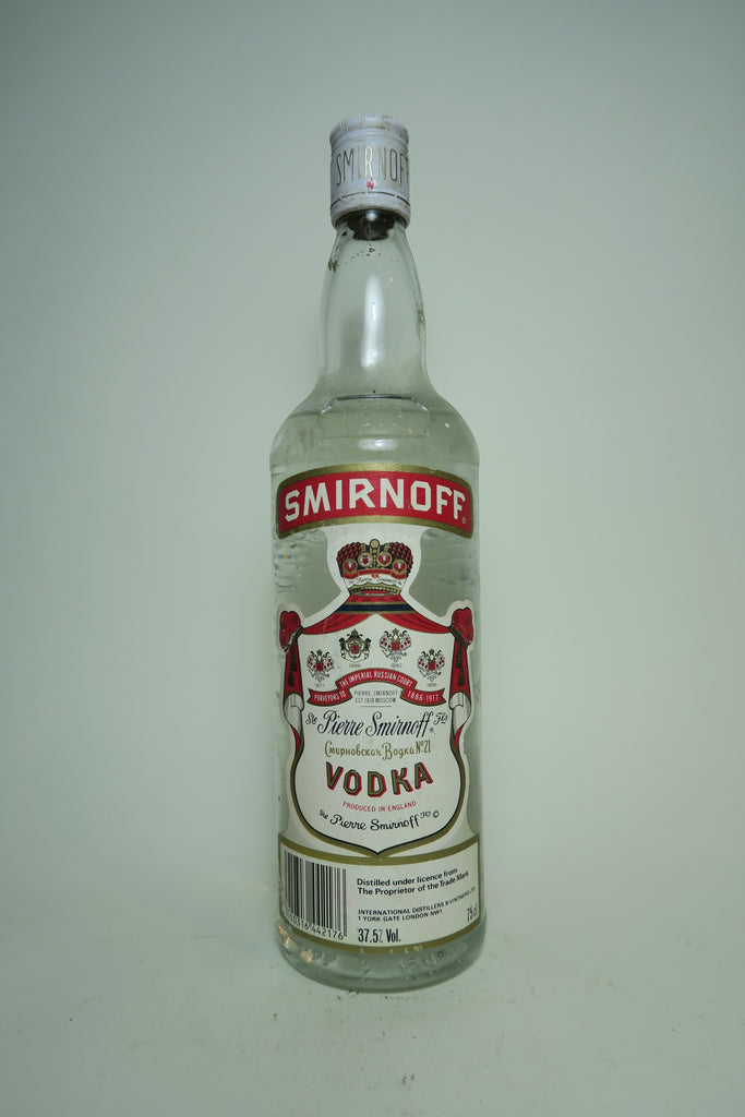 Smirnoff Red Label Vodka - 1980s (37.5%, 75cl)