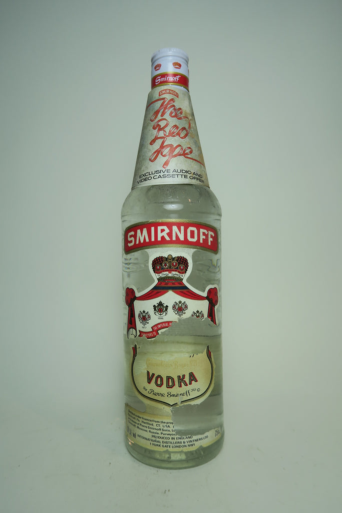 Smirnoff Red Label Vodka - 1980s (37.5%, 75cl)