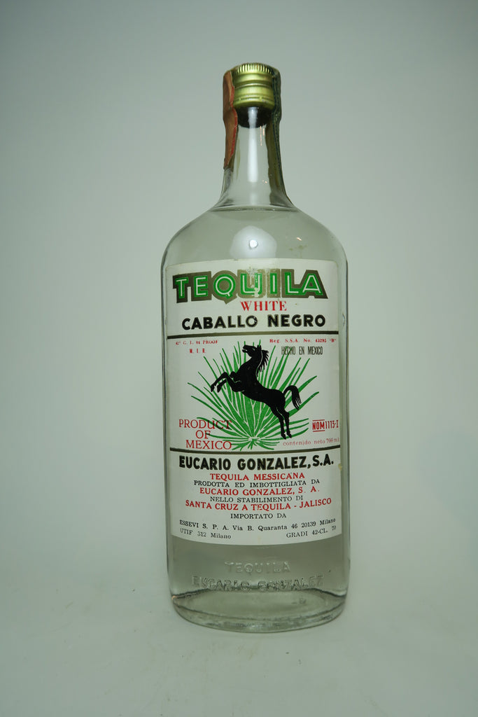 Eucario Gonzalez Caballo Nero Tequila Blanco - 1970s (42%, 70cl)
