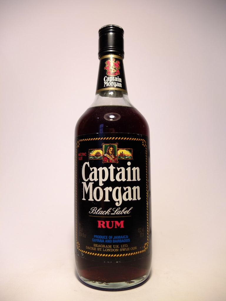 Captain Morgan Black Label Rum - 1970s  (40%, 75cl)