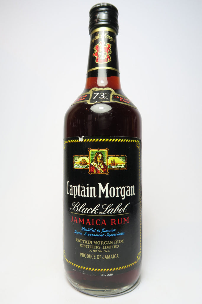 Captain Morgan Black Label Jamaica Rum - 1970s (73%, 75cl)