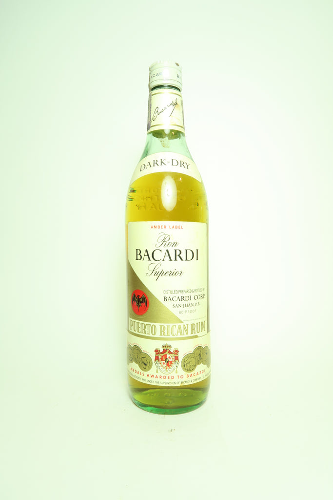 Bacardi Dark-Dry Puerto-Rican Rum - 1950s (40%, 75.7cl)