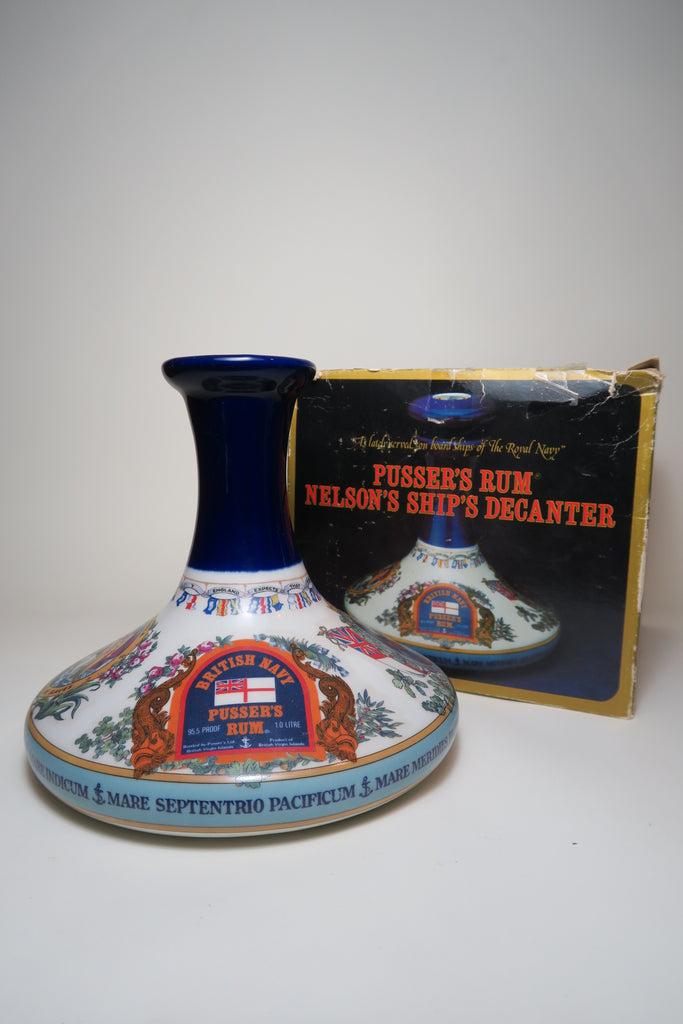 Pusser's British Navy Rum Admiral Lord Nelson Ship's Decanter - 1980s (54.5%, 100cl)