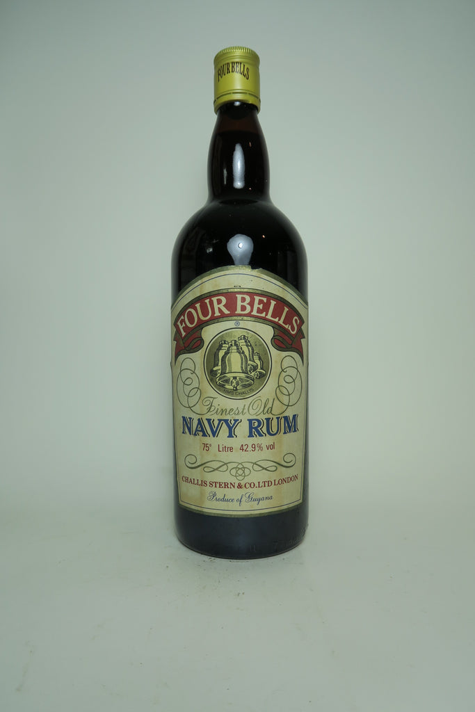 Challis Stern Four Bells Finest Old Guyana Navy Rum - 1970s (42.9%, 100cl)
