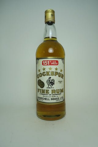 Hanscell Inniss Cockspur 151 Fine Barbados Rum - 1970s (75.5%, 100cl)