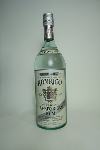 Ronrico White Label Premium Puerto Rican Rum - 1970s (40%, 100cl)