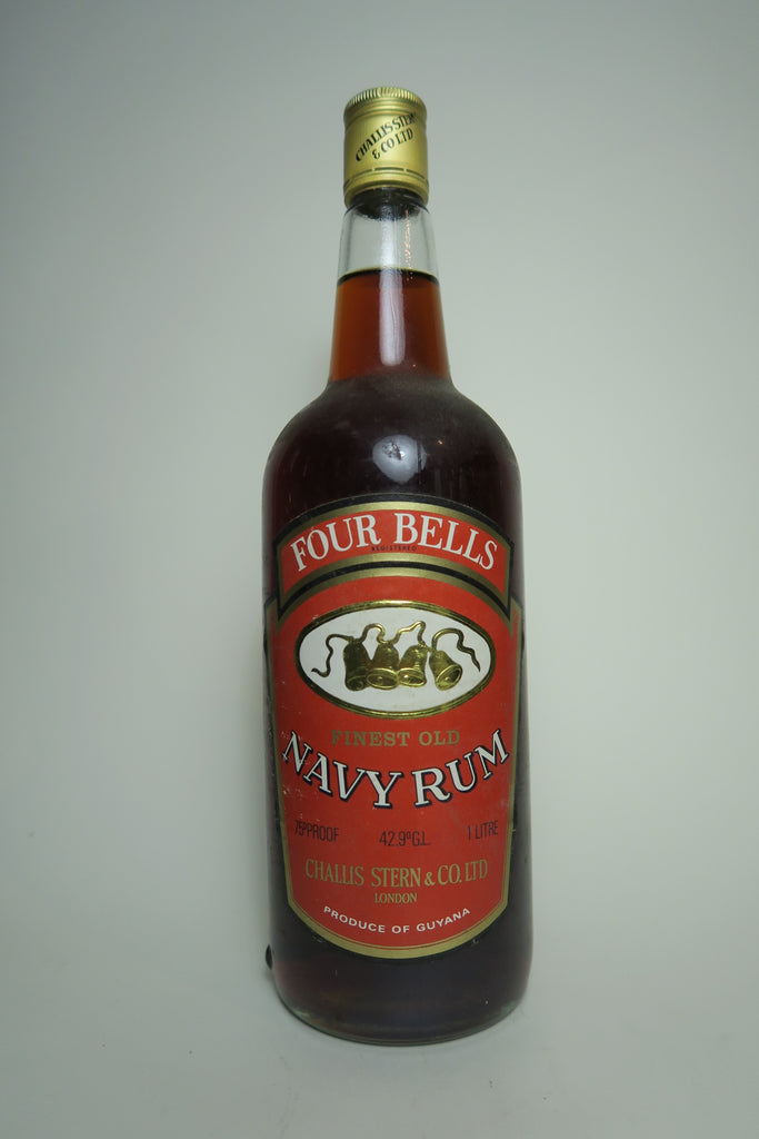 Challis Stern Four Bells Finest Old Guyana Navy Rum - 1970s (42.9%, 100cl)