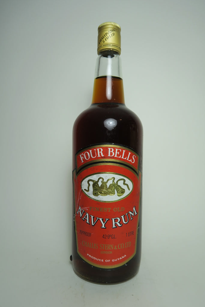 Challis Stern Four Bells Finest Old Guyana Navy Rum - 1970s (42.9%, 100cl)