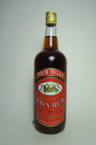 Challis Stern Four Bells Finest Old Guyana Navy Rum - 1970s (42.9%, 100cl)
