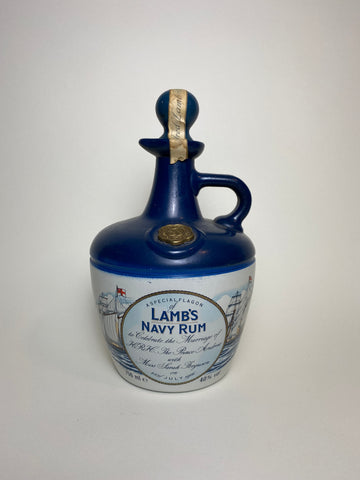 Lamb's Navy Rum - HRH Prince Andrew & Sarah Ferguson Marriage Commemorative Flagon - 1986 (40%, 75cl)