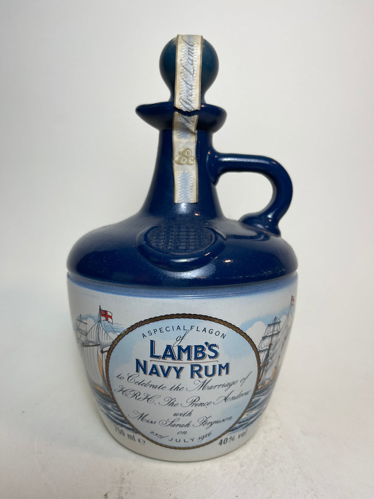 Lamb's Navy Rum - HRH Prince Andrew & Sarah Ferguson Marriage Commemorative Flagon - 1986 (40%, 75cl)