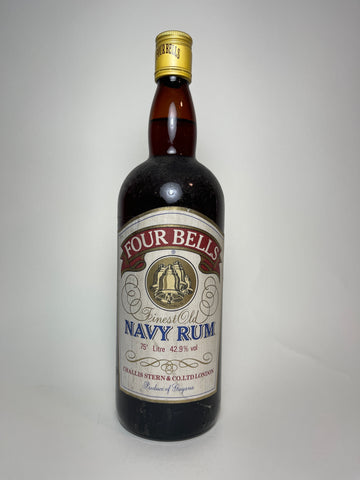 Challis Stern Four Bells Finest Old Guyana Navy Rum - 1970s (42.9%, 100cl)