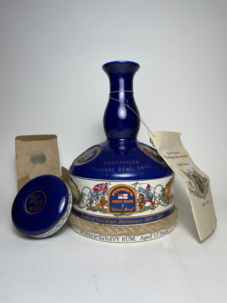 Pusser's 15YO Navy Rum Limited Edition Nelson Trafalgar Bicentenary Decanter (1805-2005) Decanter	- 2005 (47.8%, 100cl)