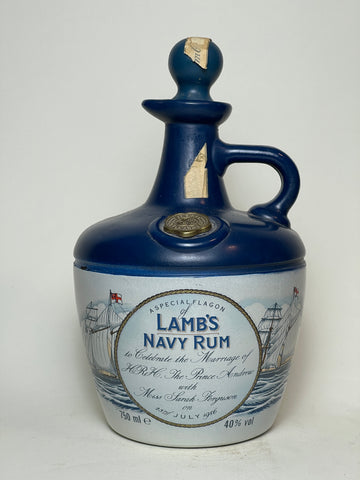 Lamb's Navy Rum - HRH Prince Andrew & Sarah Ferguson Marriage Commemorative Flagon - 1986 (40%, 75cl)