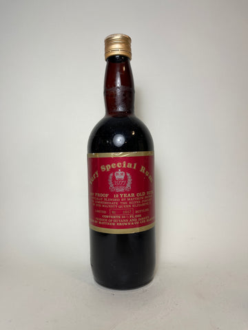 Matthew Brown's Very Special 12YO Caribbean Blended Rum - Distilled 1965 / Bottled 1977 (50%, 75.7cl)