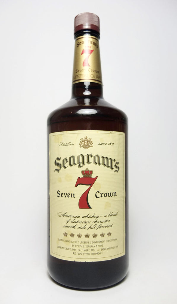 Seagram’s 7 Crown Blended American Whiskey - 1970s (40%, 113.4cl)