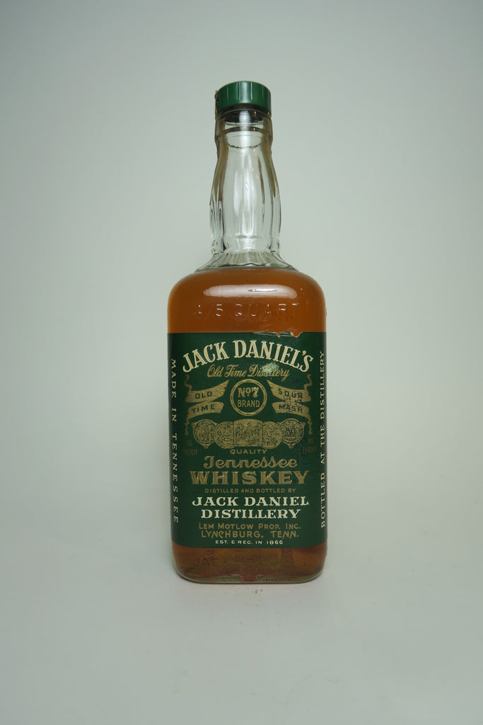Jack Daniel's Green Label Sour Mash Tennessee Whiskey - 1960s (45%, 75.7cl)