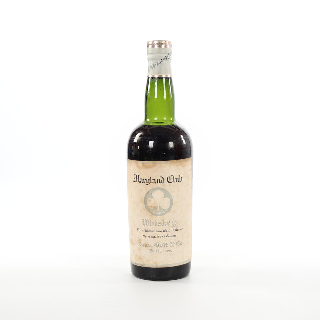 Cahn, Belt & Co.'s Maryland Club Blended American Whiskey - Bottled pre-1919 (ABV Not Stated, 75.7cl)